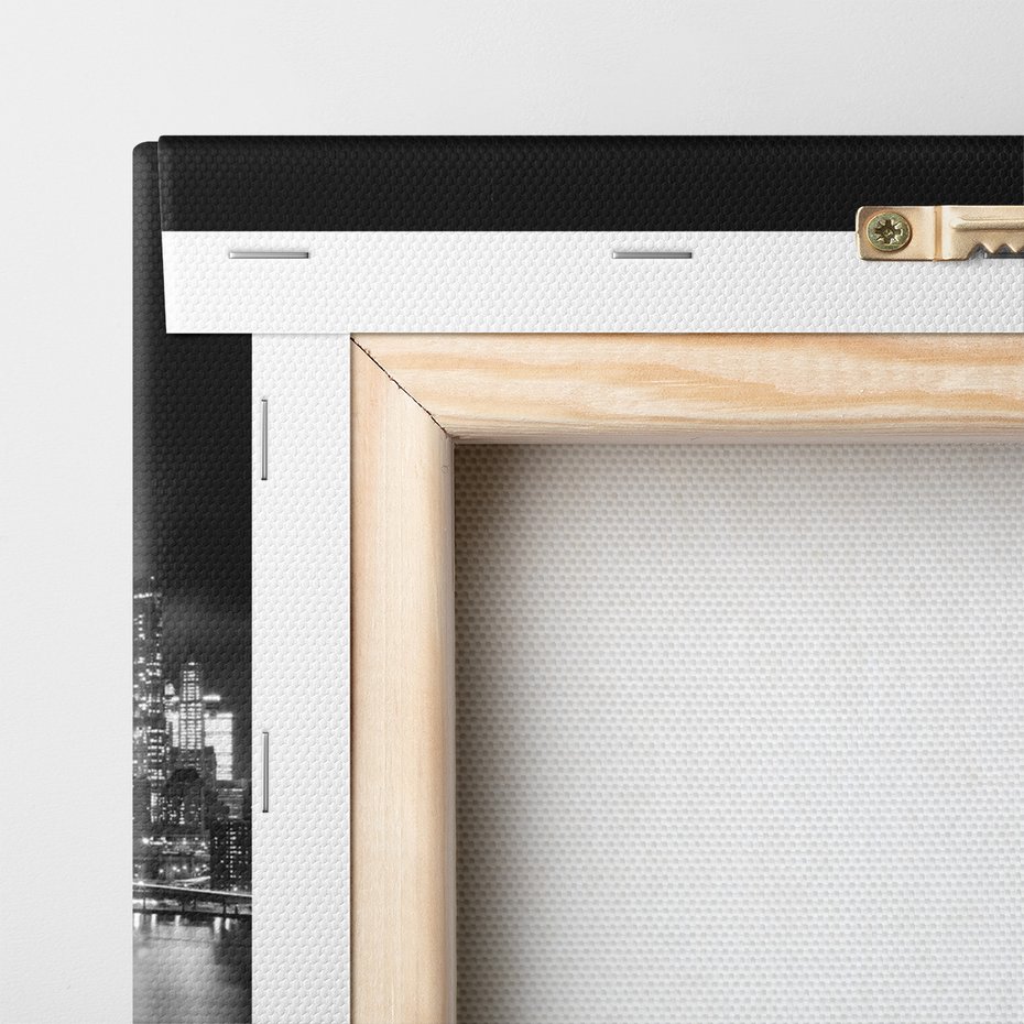 Obraz na płótnie - miasto, most, noc