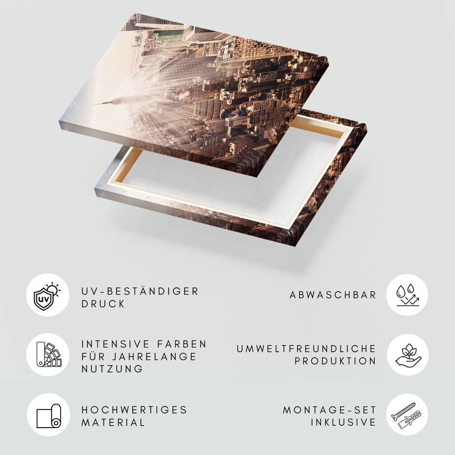 Obraz na płótnie - miasto, budynki, drapacze chmur