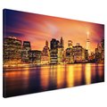 Obraz na płótnie - miasto, noc, woda
