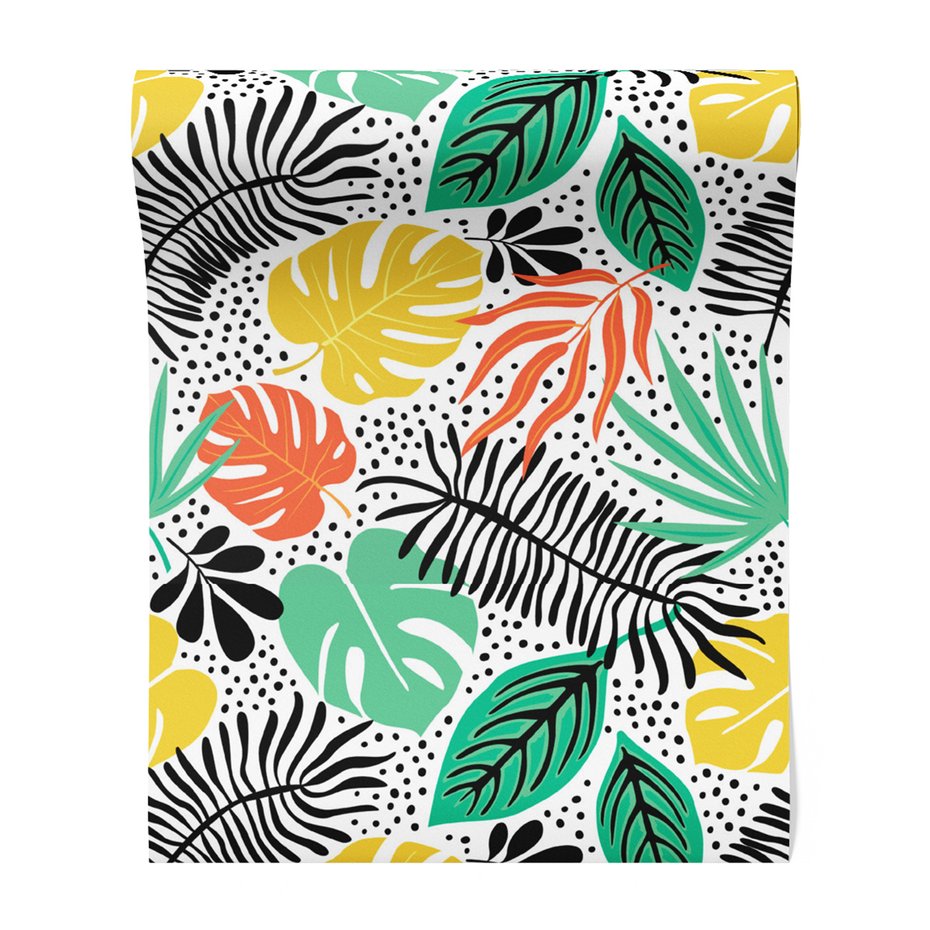 Tapeta - liście, kropki, roślinność