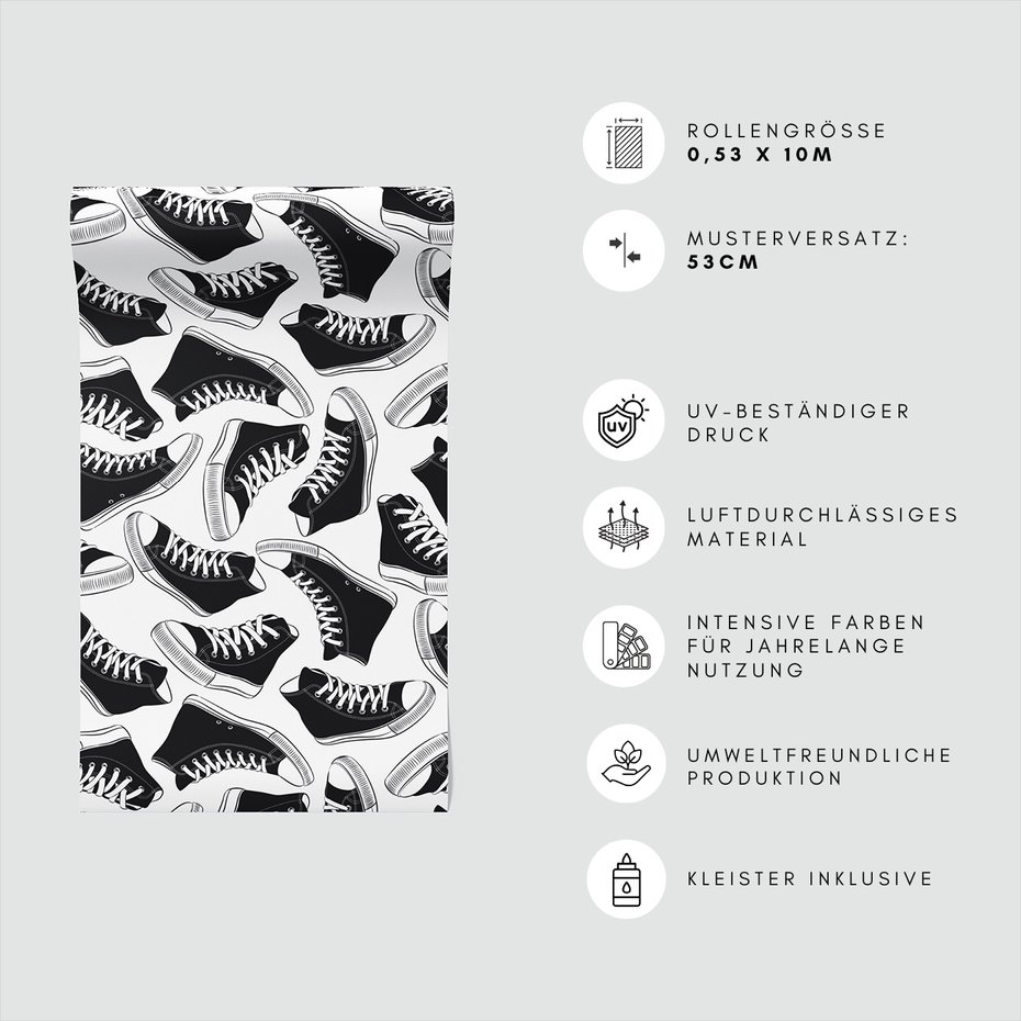 Tapeta - obuwie, buty, sznurówki