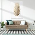 Obraz na płótnie - liść palmy, złoty, abstrakcja