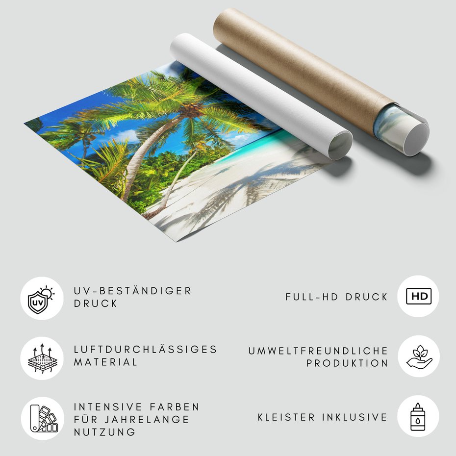 Fototapeta - palmy, plaża, morze