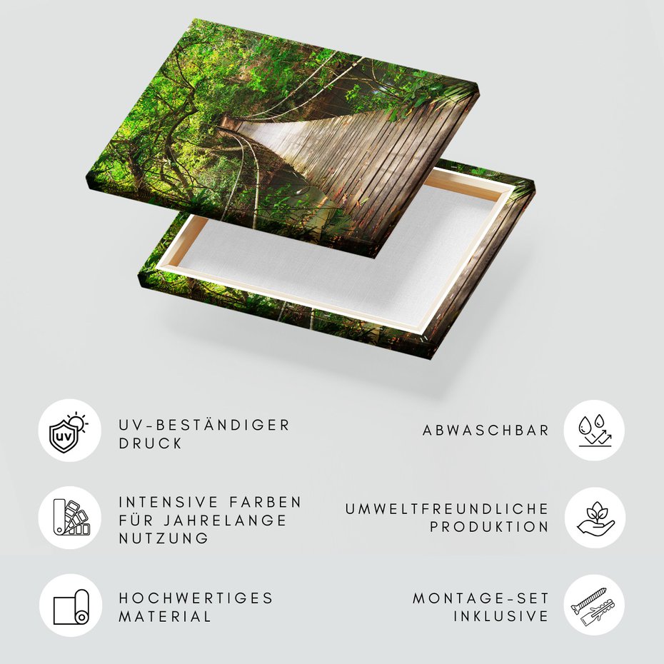 Obraz na płótnie - most, las, natura