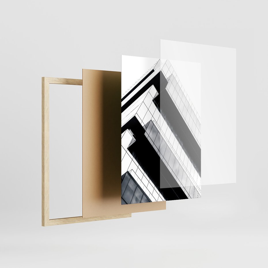 Zestaw obrazy w ramie, plakaty - architektura, budynki, miasto - rama drewno