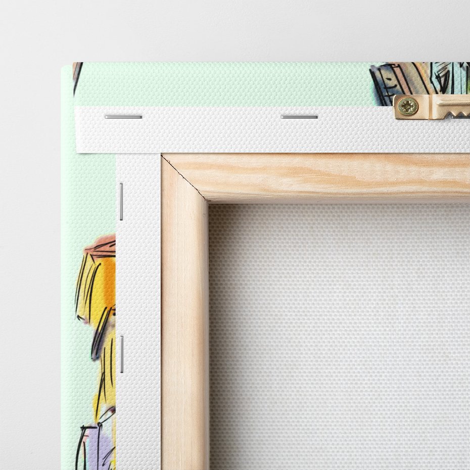 Obraz na płótnie - miasto,ulica,kawiarnia