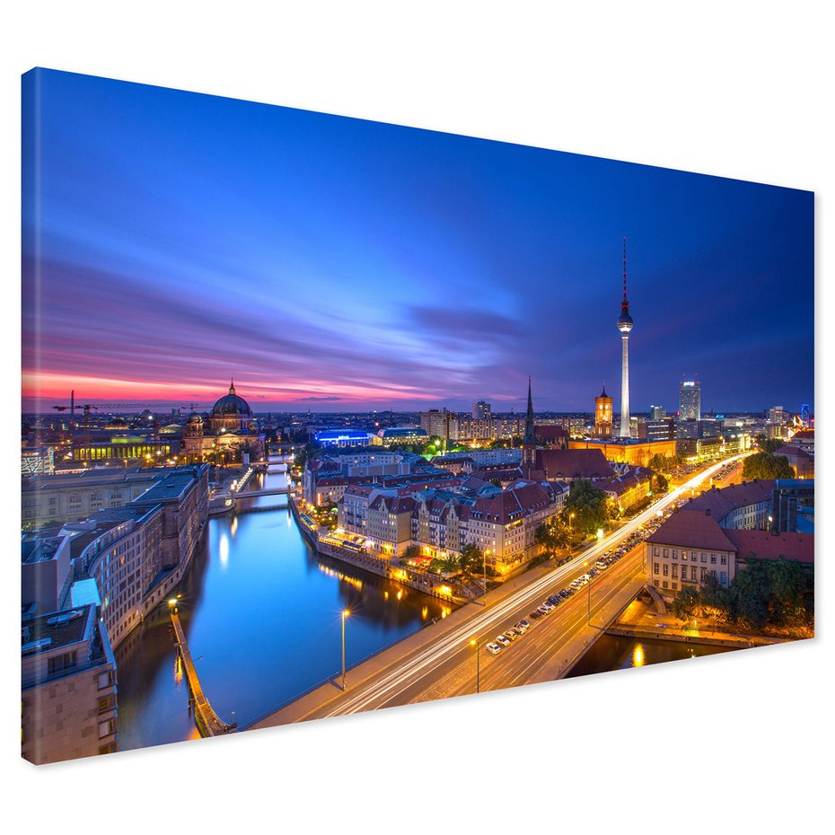 Obraz na płótnie - Berlin, miasto, noc