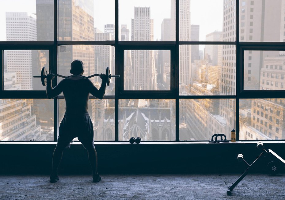 Fototapeta - ćwiczenia, siłownia, miasto