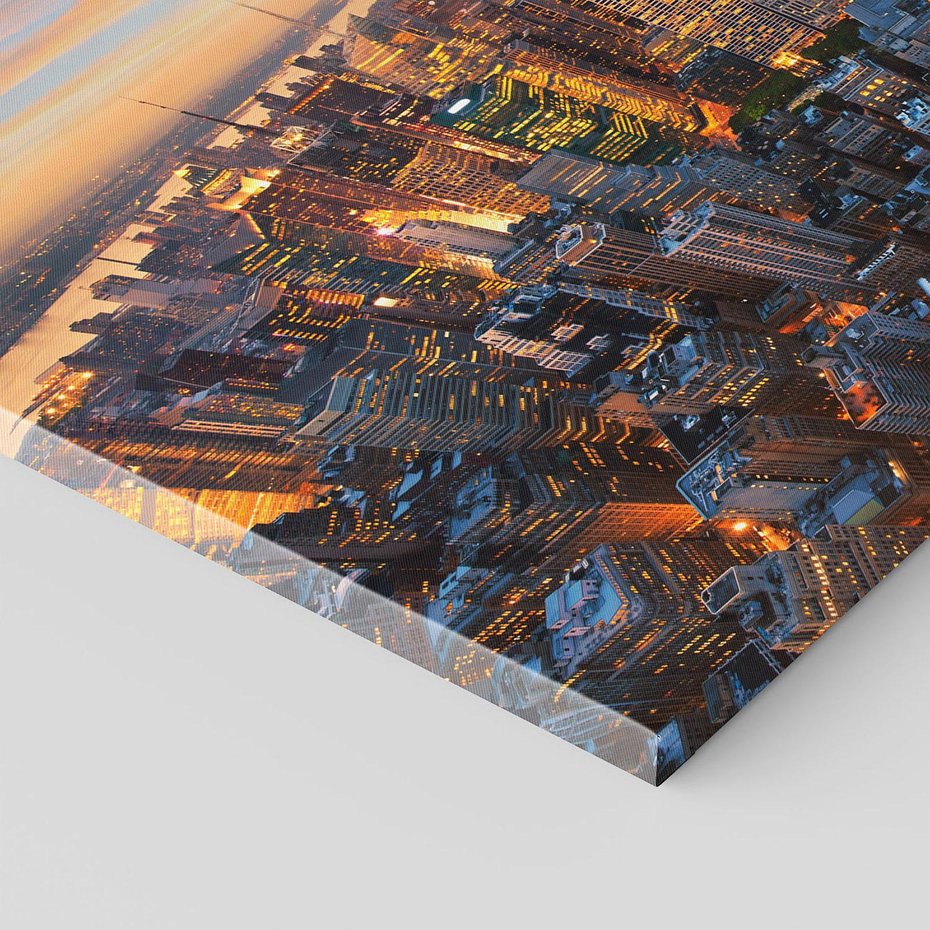 Obraz na płótnie - miasto, noc, budynki