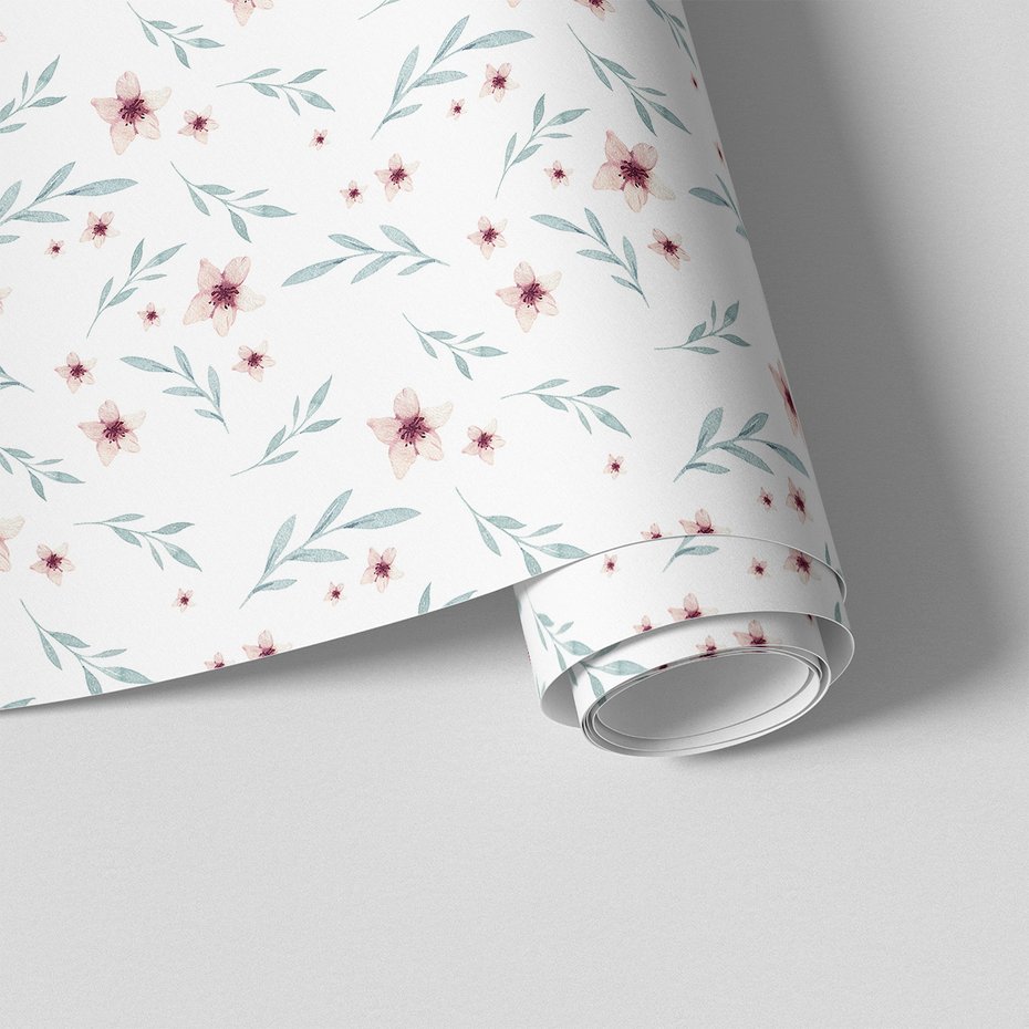 Tapeta - kwiaty, liście, tło