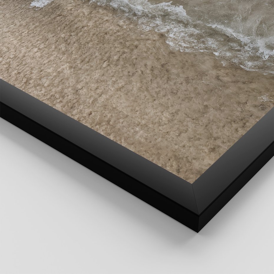 Zestaw obrazy w ramie, plakaty - plaża, woda, morze - rama czarna