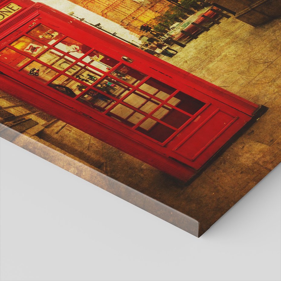 Obraz na płótnie - Londyn, budka telefoniczna, Big Ben