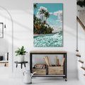 Obraz na płótnie - palmy, plaża, morze