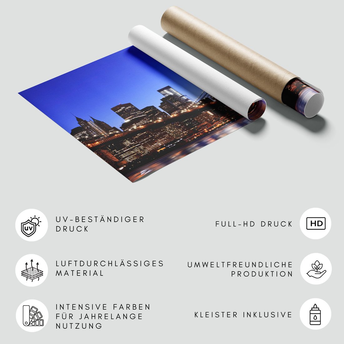 Fototapeta - miasto, most, noc