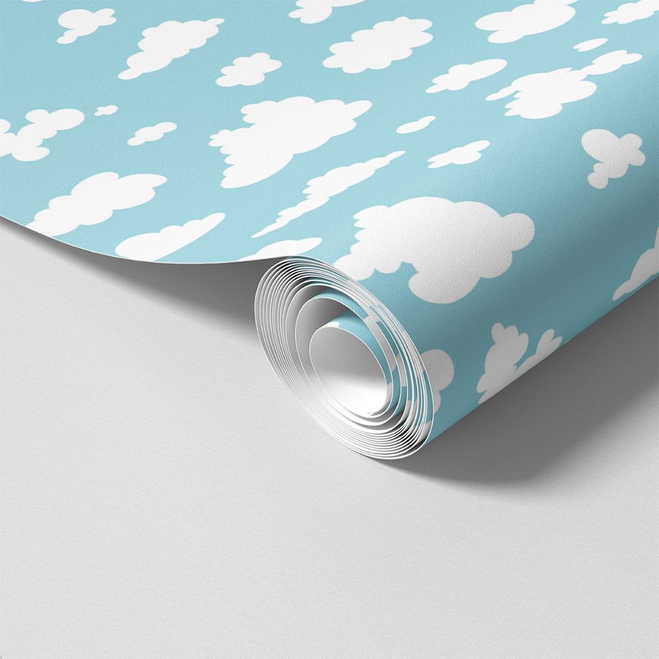 Tapeta - dziecięca, chmury, niebo,