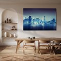 Obraz na płótnie - miasto, noc, budynki