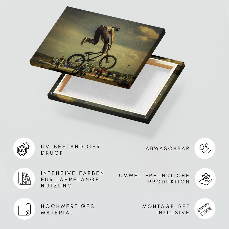 Obraz na płótnie - BMX, rower, trik