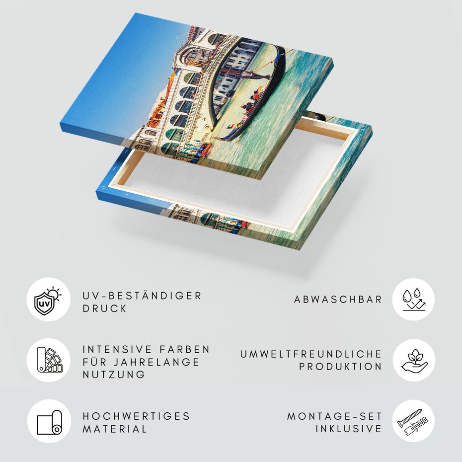 Obraz na płótnie - Wenecja, gondola, most