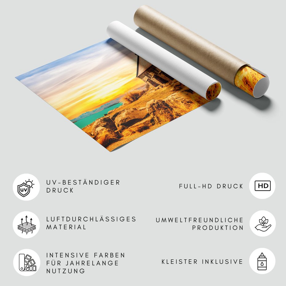 Fototapeta - kościół, jezioro, krajobraz