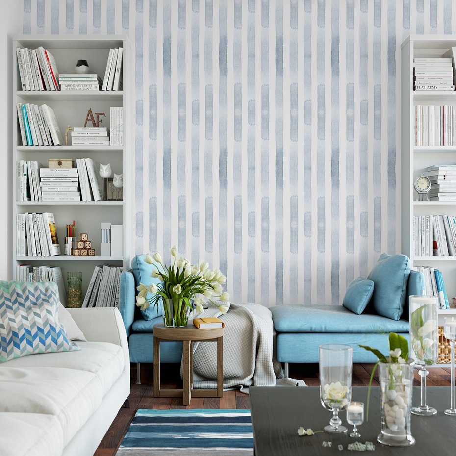 Tapeta - linie, paski, akwarela