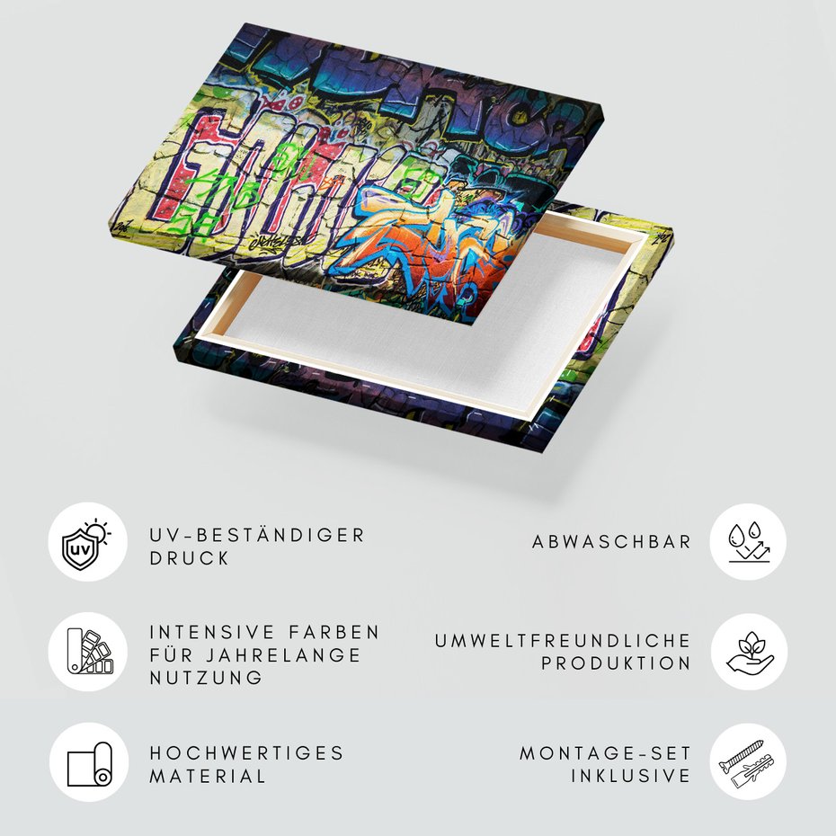 Obraz na płótnie - graffiti, mur, sztuka