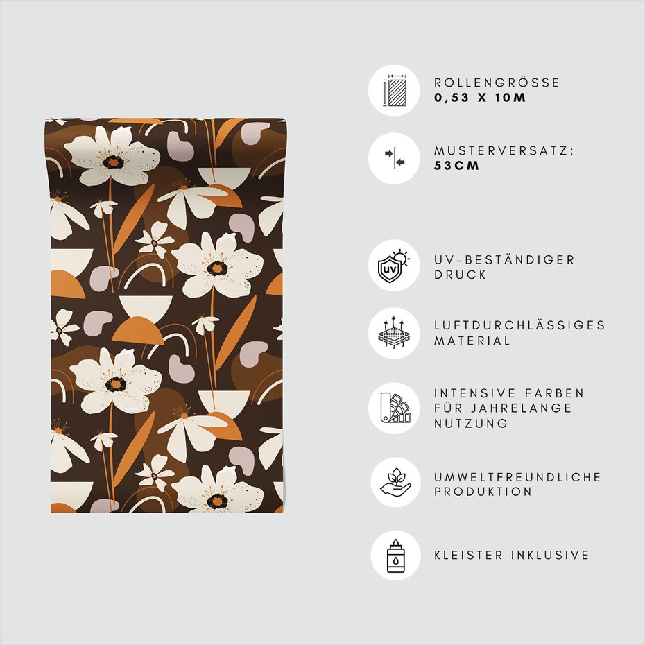 Tapeta - kwiaty, abstrakcja, tło