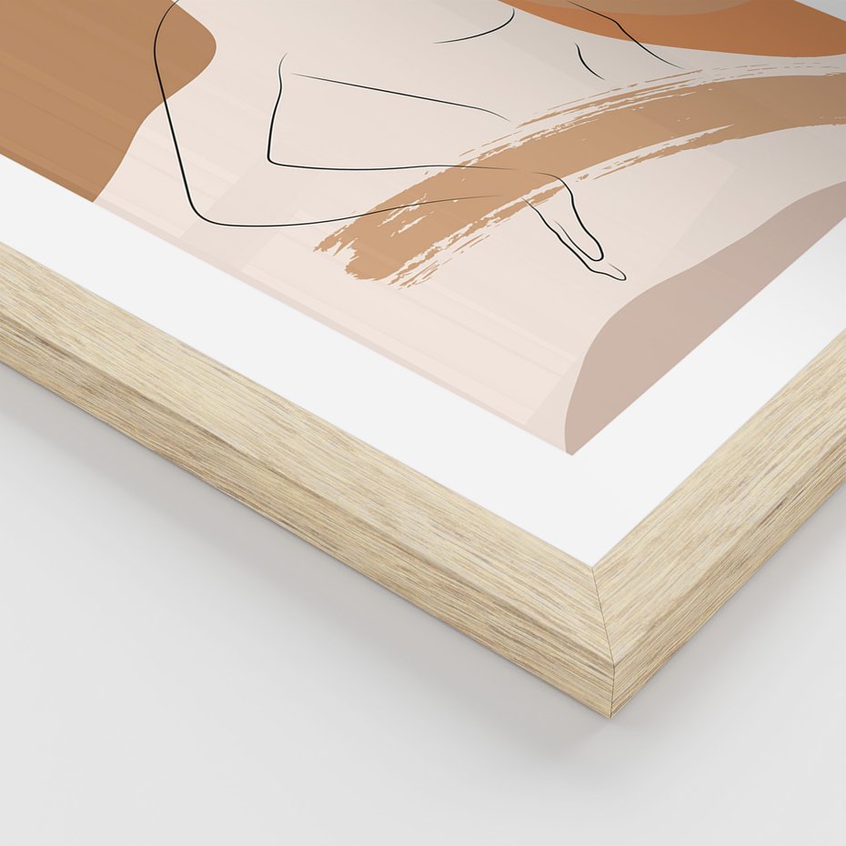 Zestaw obrazy w ramie, plakaty - kobieta, abstrakcja, ciało - rama drewno