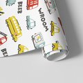 Tapeta - dziecięca, pojazdy, autobus, auta