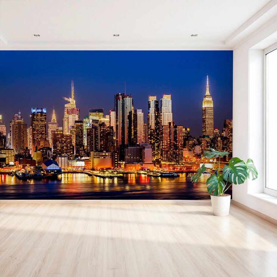 Fototapeta - miasto, noc, panorama