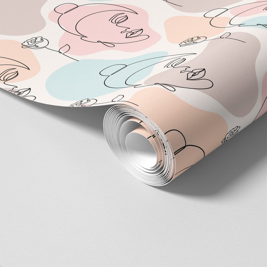 Tapeta - kobieta, twarz, róża