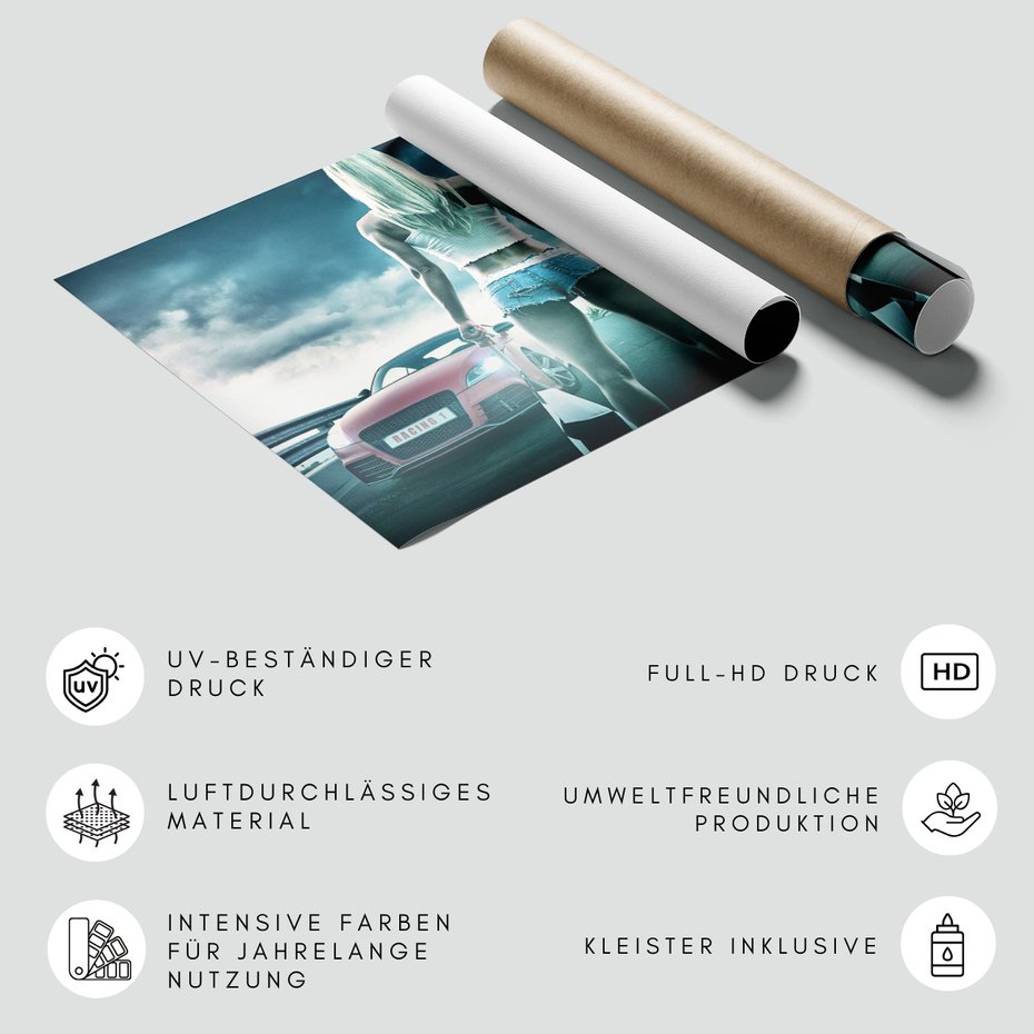 Fototapeta - samochody, wyścigi, kobieta