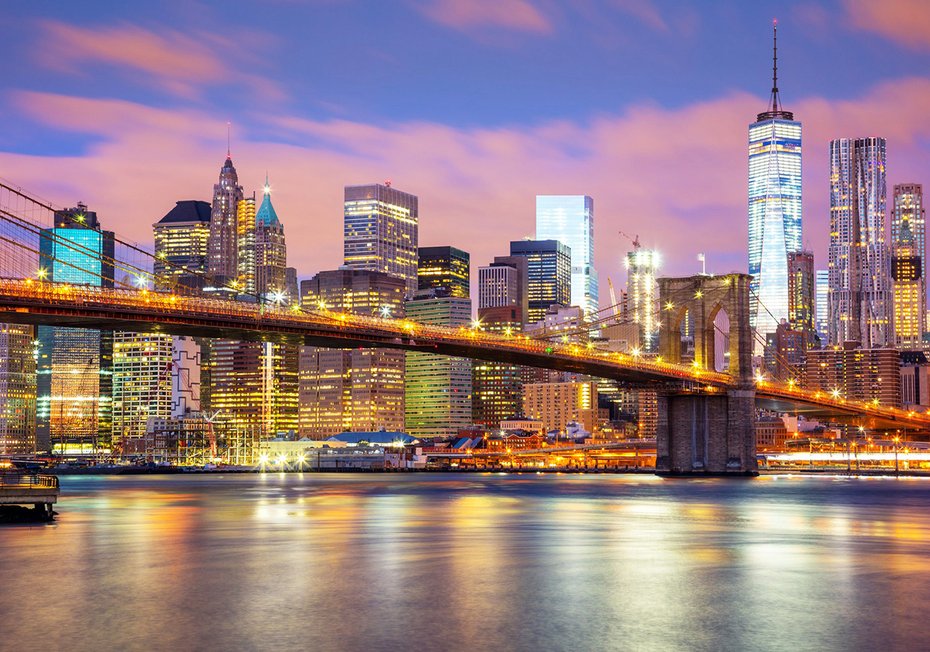 Fototapeta - miasto, most, woda