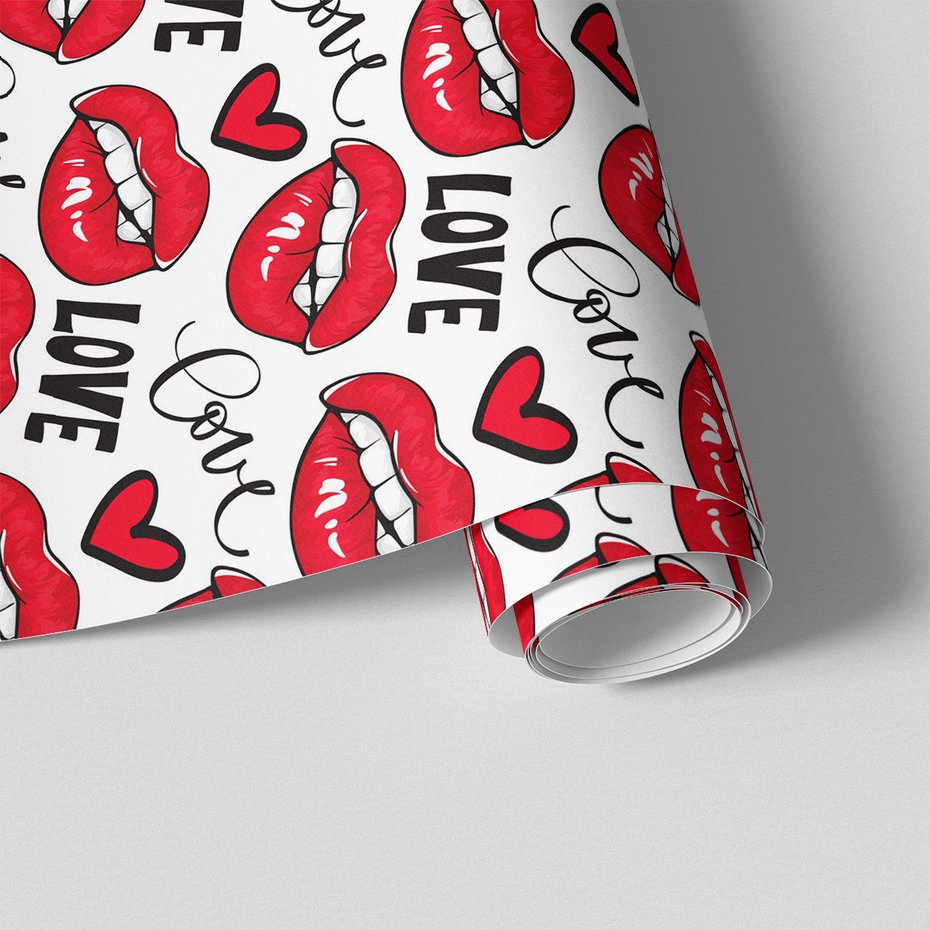 Tapeta - usta, miłość, serce