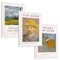Zestaw obrazy w ramie, plakaty - Van Gogh, obrazy, sztuka - rama biała