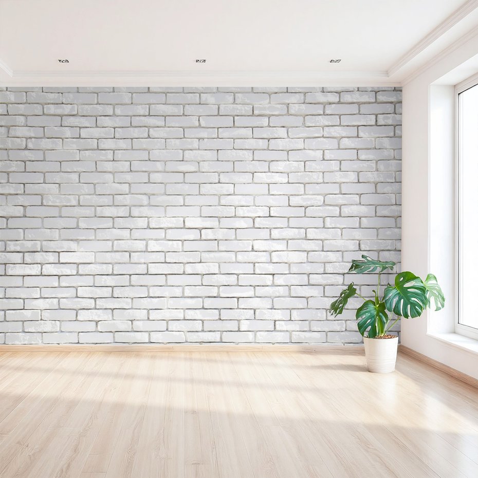 Fototapeta - ściana, cegły, biały