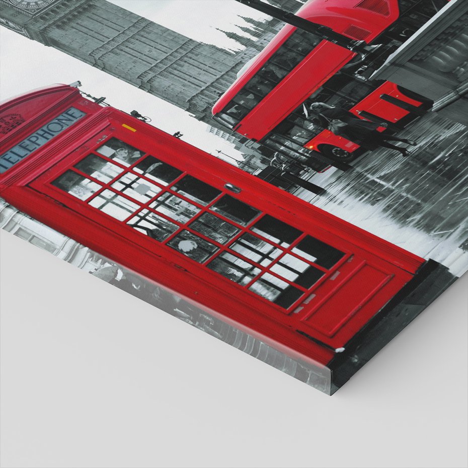 Obraz na płótnie - Londyn, Big Ben, autobus