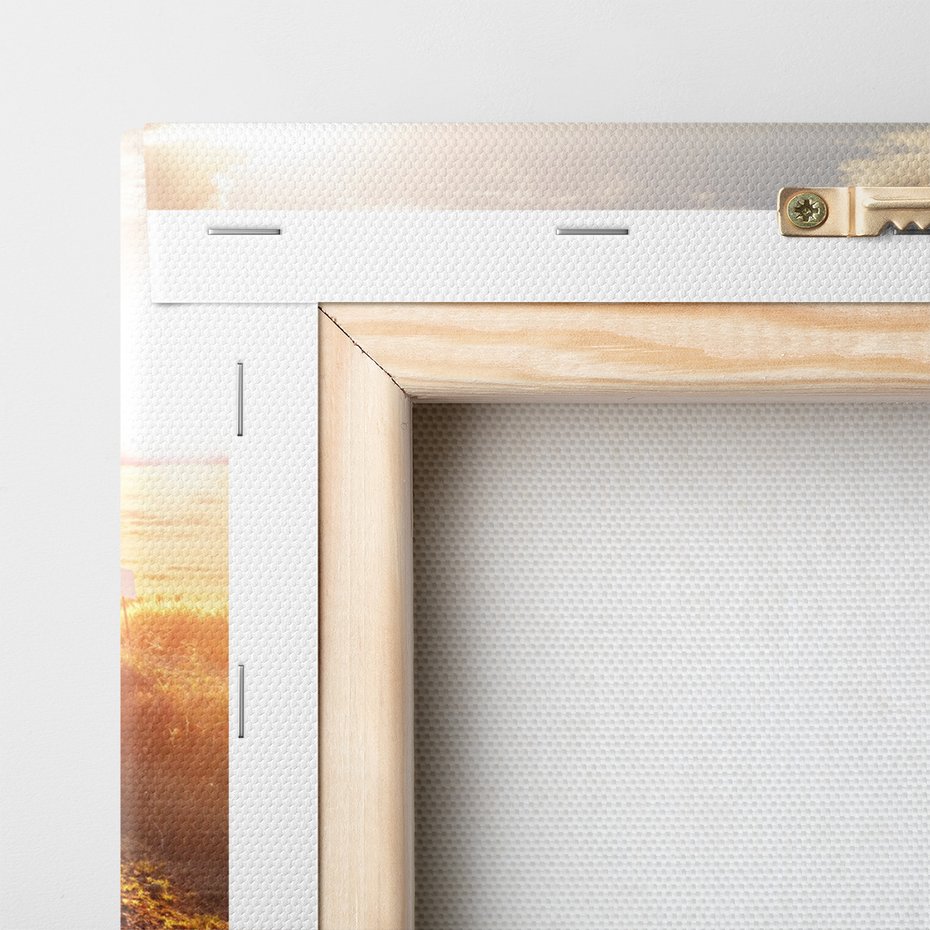 Obraz na płótnie - droga, krajobraz, słońce