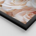Zestaw obrazy w ramie, plakaty - kwiaty, róże, pastelowe - rama czarna