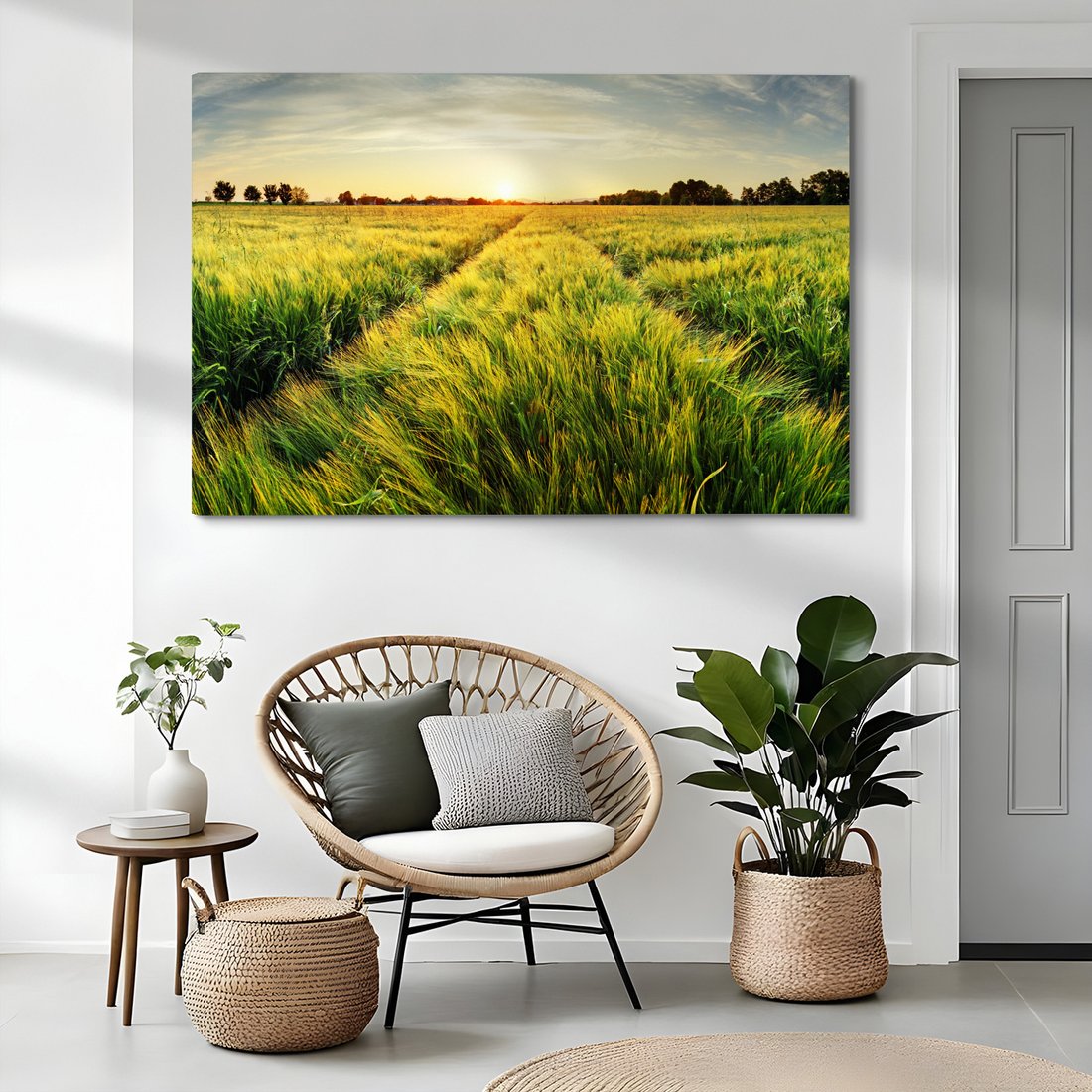 Obraz na płótnie - pole, zboże, lato