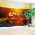 Fototapeta - Mustang, samochód, zachód słońca