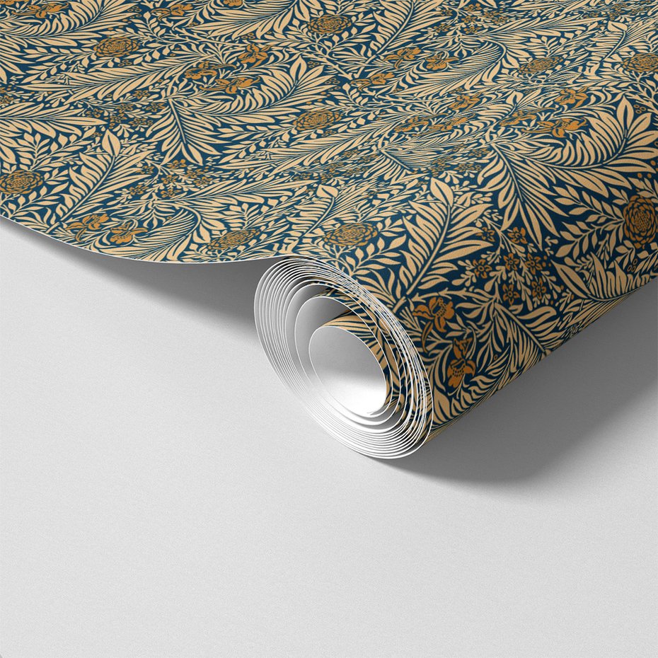 Tapeta - kwiaty, liście, ornamenty