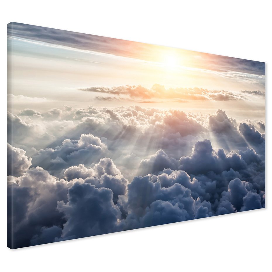 Obraz na płótnie - niebo, chmury, słońce