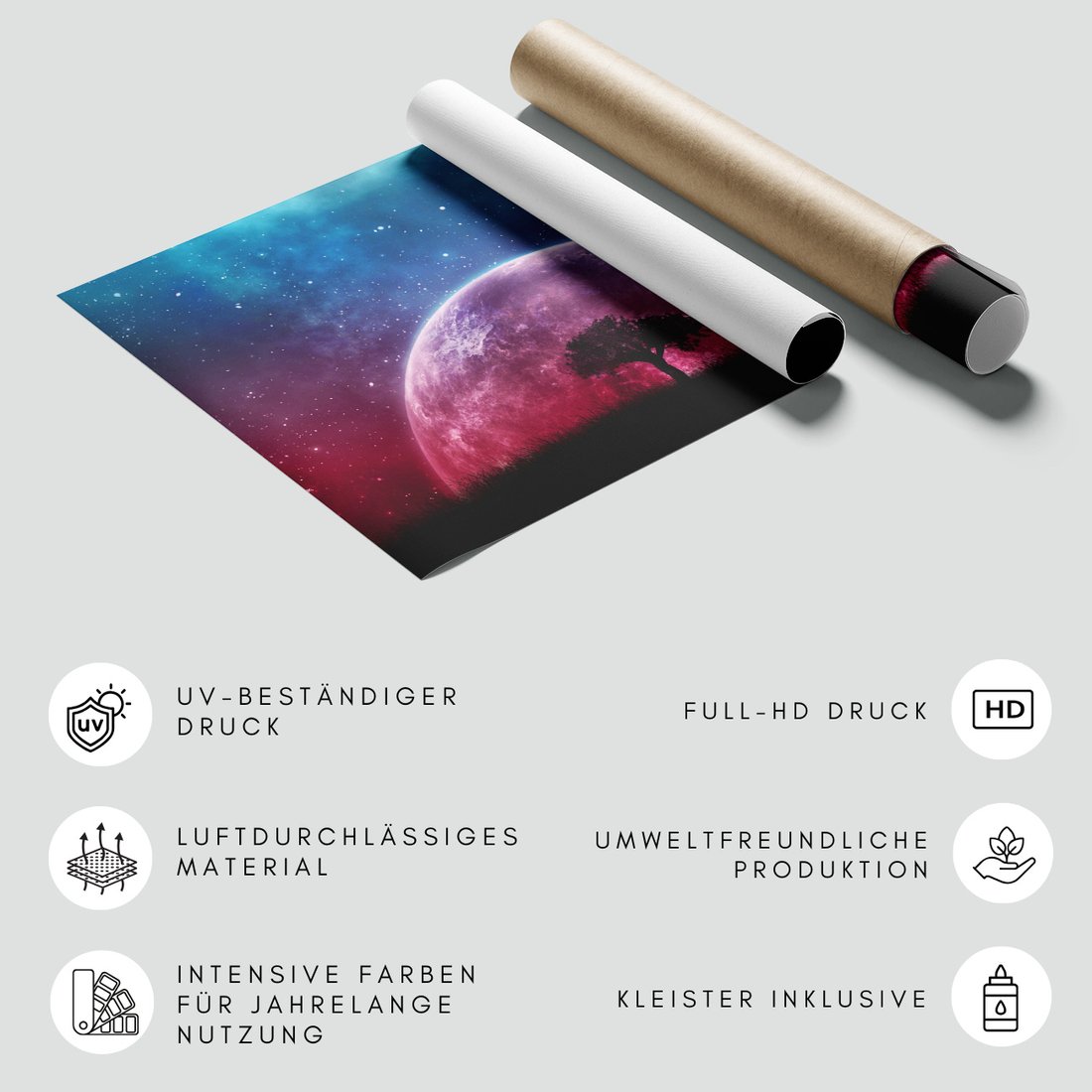 Fototapeta - kosmos, planeta, drzewo