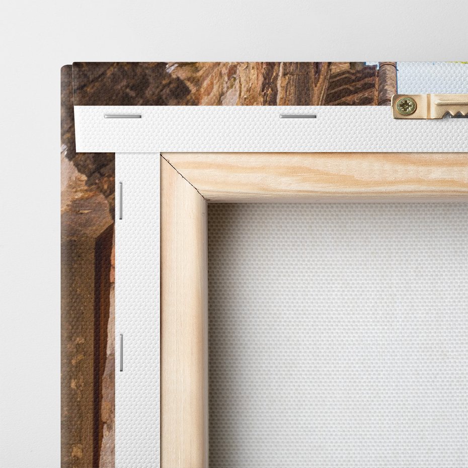 Obraz na płótnie - uliczka, kwiaty, architektura