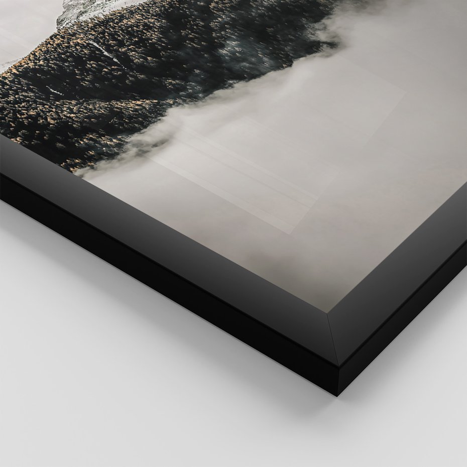 Zestaw obrazy w ramie, plakaty - góry, natura, krajobraz - rama czarna