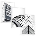 Zestaw obrazy w ramie, plakaty - architektura, budynek, fasada - rama biała