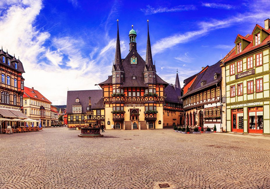 Fototapeta - miasto, budynki, plac