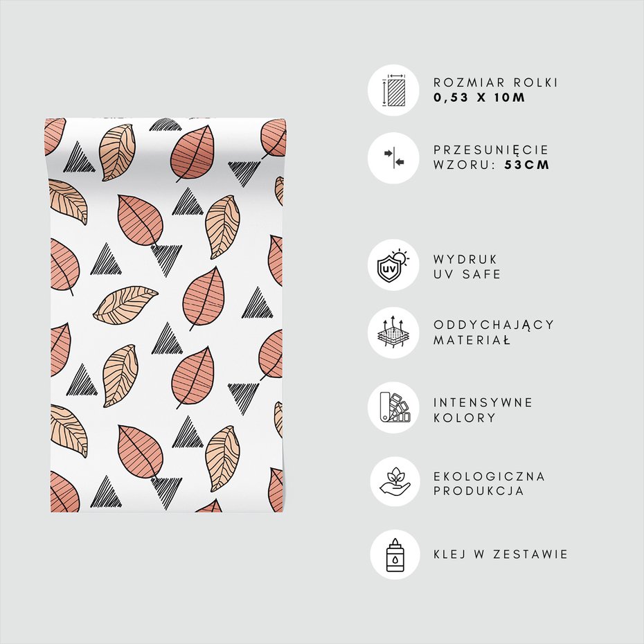 Tapeta - liście, trójkąty, natura