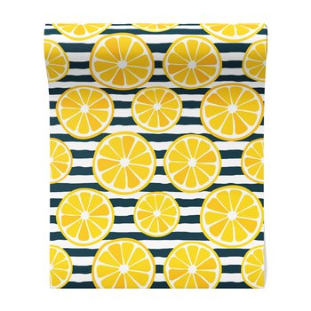 Tapeta - owoce, cytryny, paski