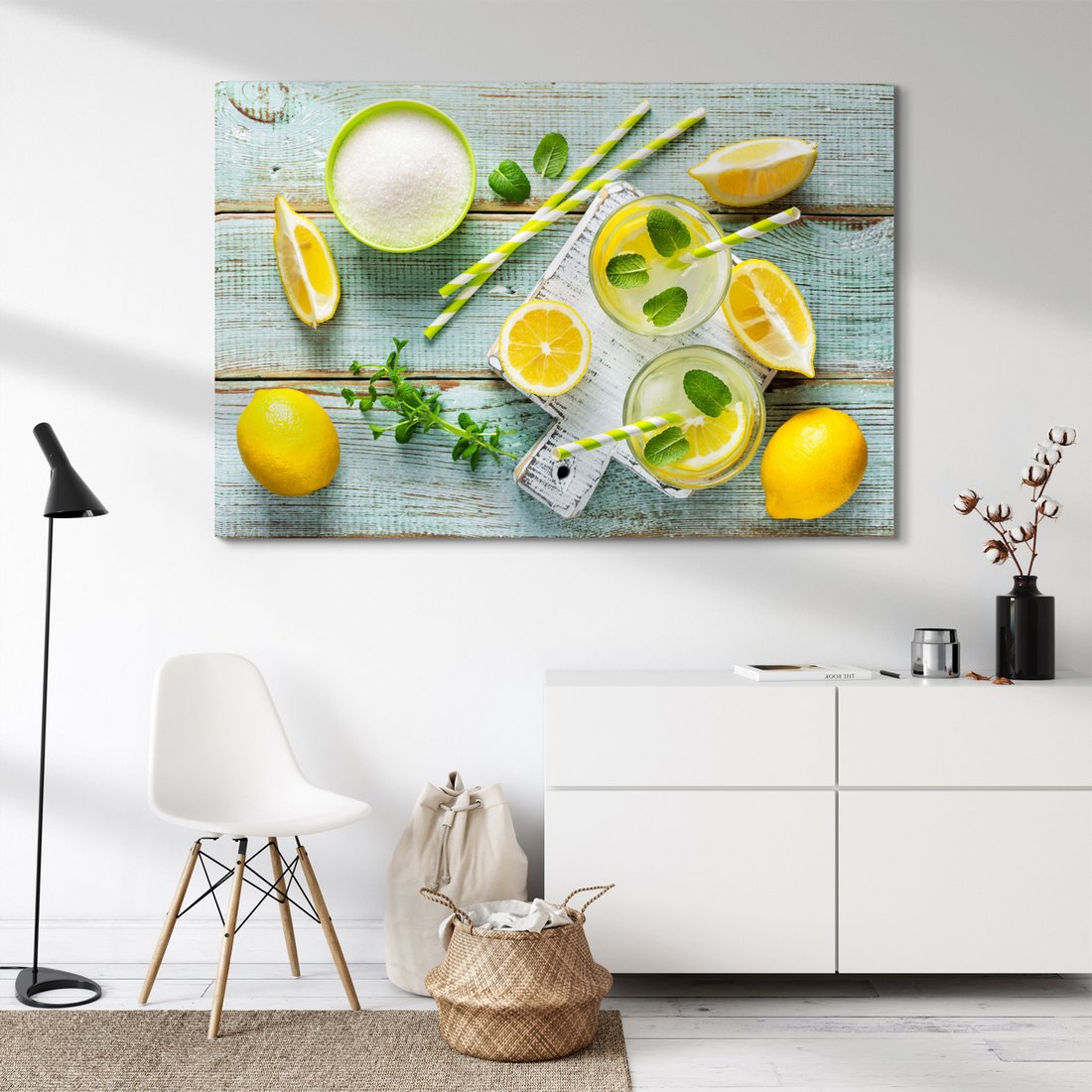 Obraz na płótnie - cytryny, napój, orzeźwienie